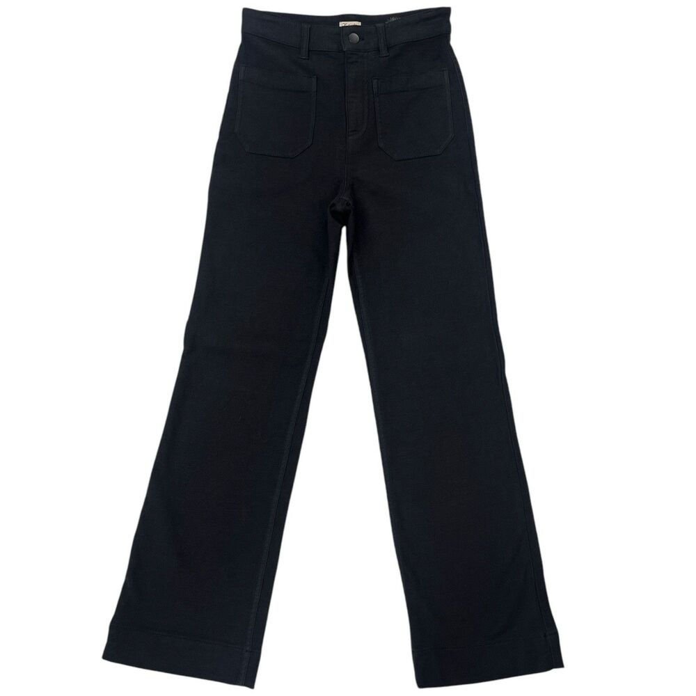Faherty Women's Black Wide-Leg Pants